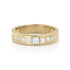 Art deco princess cut white diamonds band, in yellow gold <span class='visuallyhidden'>Call, text 323-404-2959 for shopping help.</span>